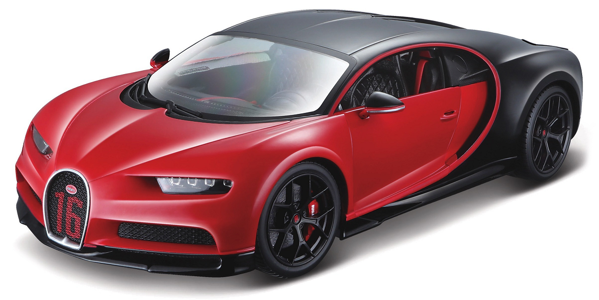 Bugatti Chiron Sport Rood/Zwart - 1:18