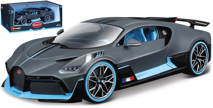 Bugatti Divo Donkergrijs - 1:18