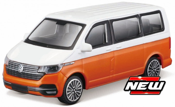 Volkswagen T6.1 Van 2020 White/Orange - 1:43