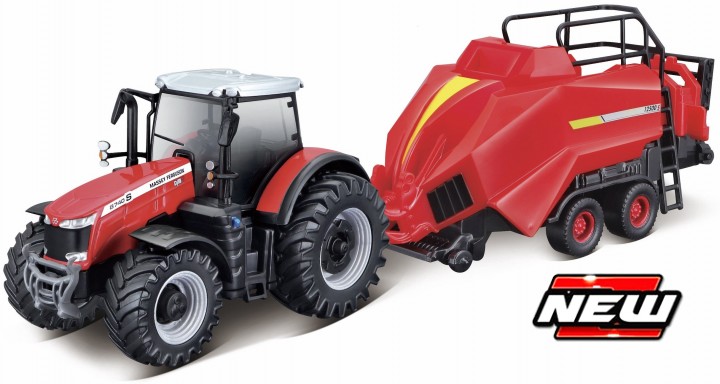 Massey Ferguson 8740S + Square Baler - 10cm