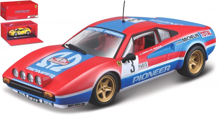 Ferrari 308 GTB No.3 1982 Rood/Blauw - 1:43