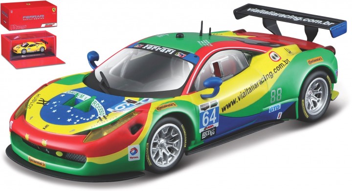 Ferrari 458 Italia GT3 No.64 2015 Groen/Geel/Rood - 1:43