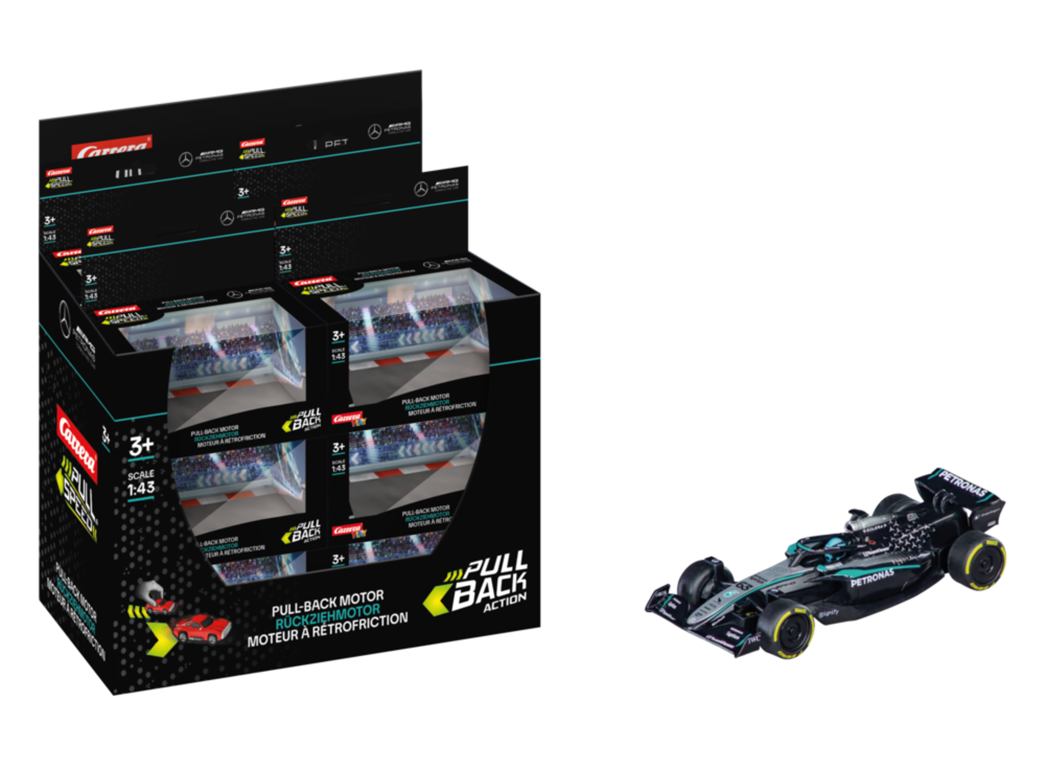 Pull and Speed - Mercedes-AMG W16 E Performance No.63 G. Russell - 1:43  Pull and Speed - Mercedes-AMG W16 E Performance No.63 G. Russell - 1:43