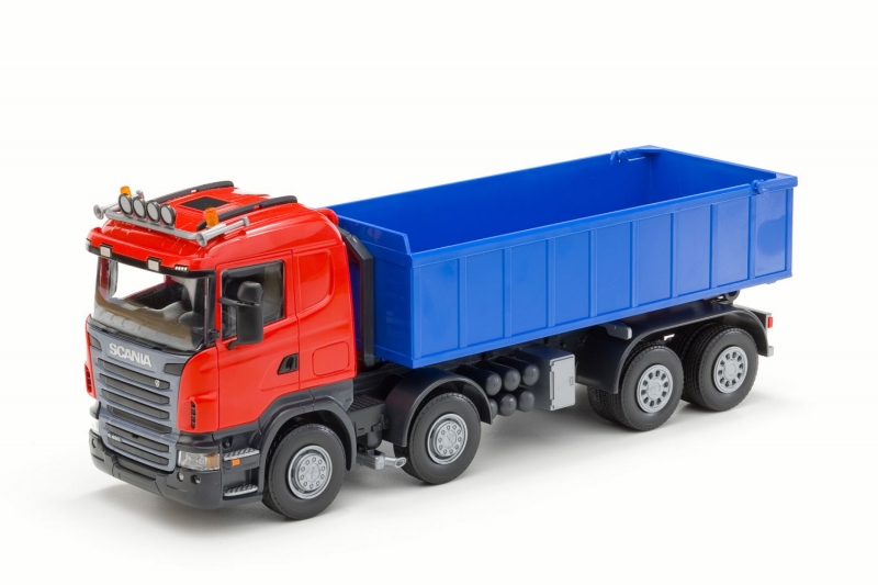 Scania R730 met Afzetcontainer Rood - 1:25
