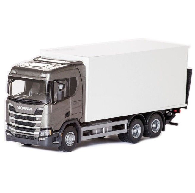 Scania CR 6x4 Bakwagen Grijs - 1:25
