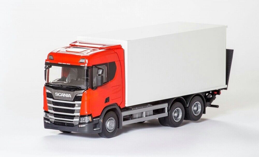 Scania CR 6x4 Box Truck Red - 1:25