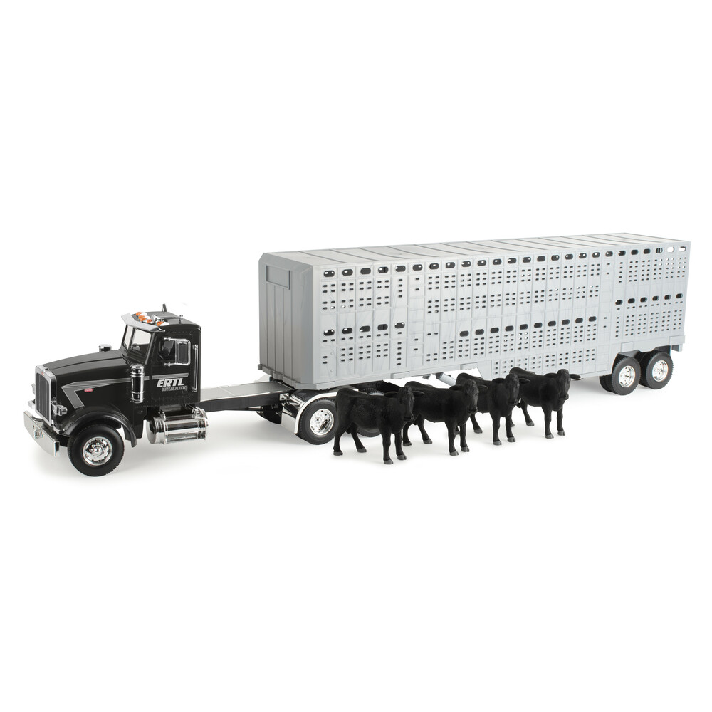 Big Farm Peterbilt with Livestock Trailer - 1:16