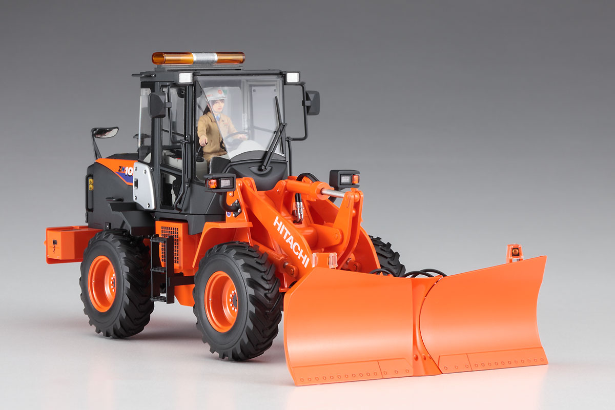 Hitachi Radlader ZW-100-6 met Sneeuwploeg 1:35