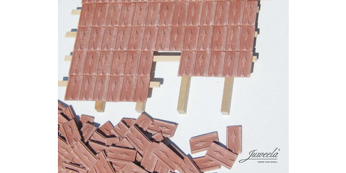 Roof Tiles Heart Style 120 pieces - 1:24