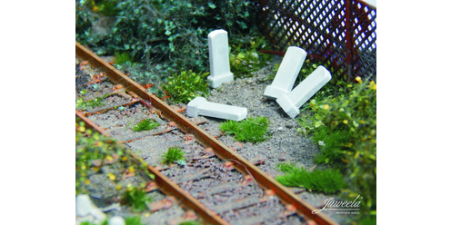 Kilometerpaaltjes Blanco +/- 50 stuks