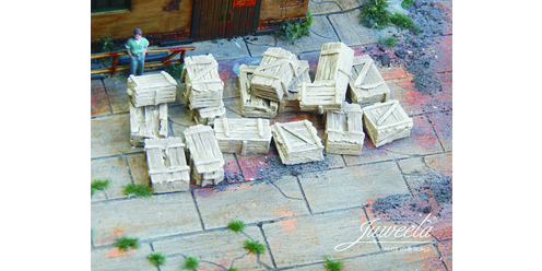 Old Wooden Boxes Light - 16 pieces