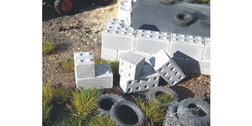 Betonblokken Noppen 20x8 nops + 10x4 nops - 1:87