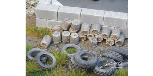 Old Wooden Barrels Dark 44 pieces