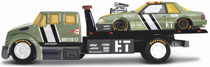 International Durastar Flatbed + Ford Mustang LX 1988 - 1:64