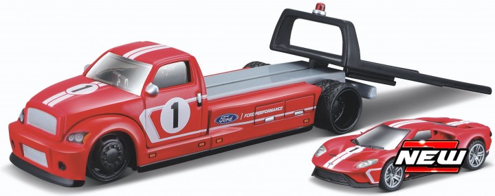 Ford GT Heritage Edition 2018 No.1 + Flatbed - 1:64