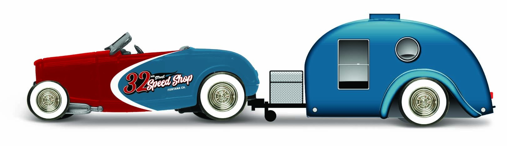 Ford Roadster 1932 + Traveller Trailer