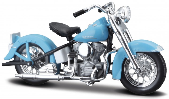 Harley-Davidson 74FL Hydra Glide 1953 Blauw - 1:18