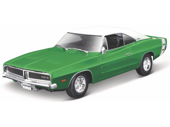 Dodge Charger R/T 1969 Groen/Wit - 1:18