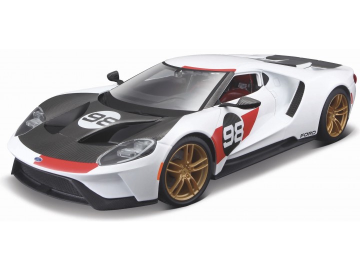 Ford GT No.98 Ford Heritage 2021 Wit/Zwart/Oranje - 1:18