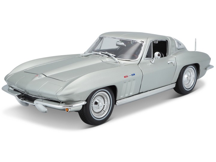 Chevrolet Corvette 1965 Zilver - 1:18