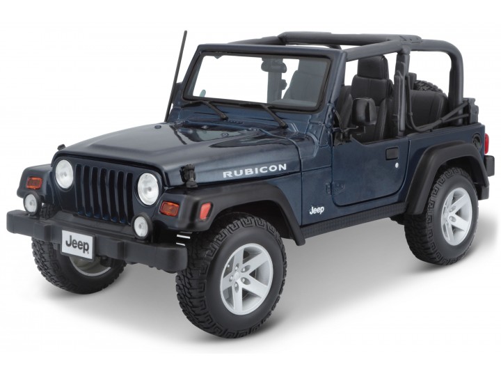 Jeep Wrangler Rubicon Donkerblauw - 1:18