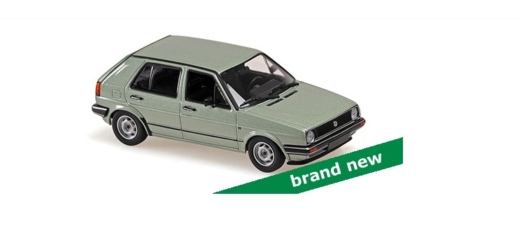 Volkswagen Golf II 4-deurs 1985 Zilvergroen Metallic - 1:43