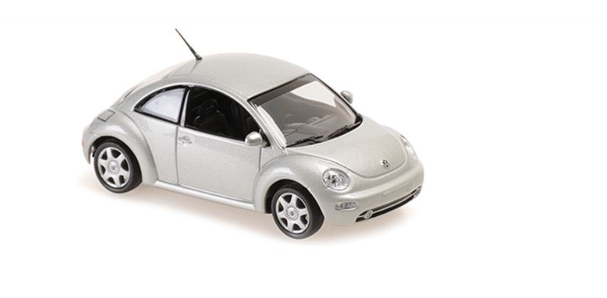 Volkswagen New Beetle 1998 Zilver - 1:43