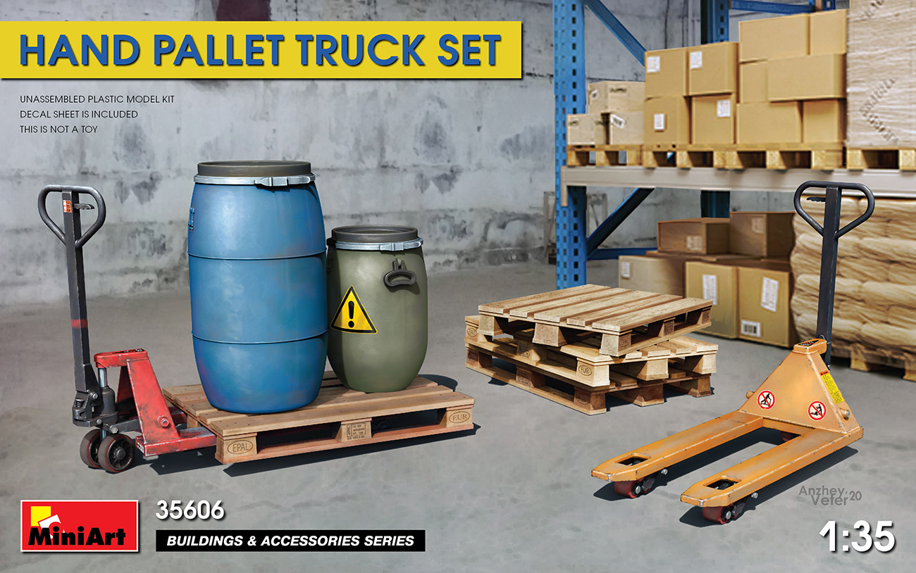 Hand Pallet Truck Set - 1:35
