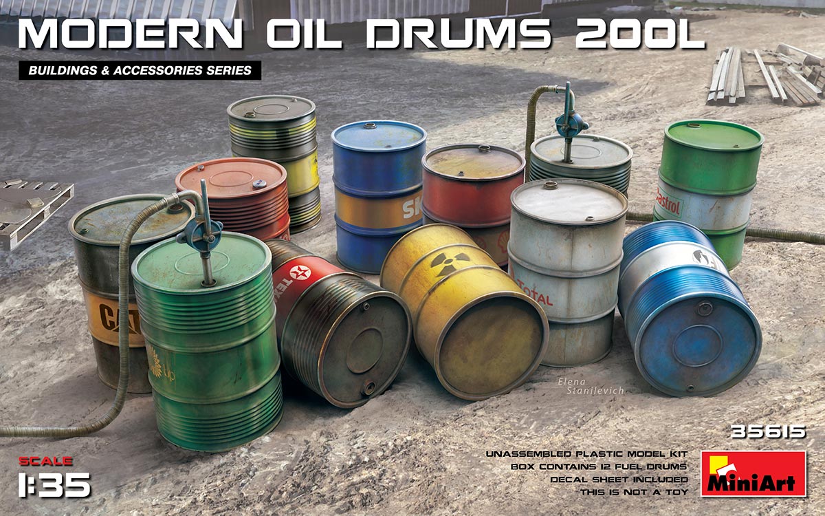 Modern Oil Drums 200L - 1:35