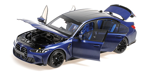BMW M3 2024 Matt Blue Metallic - 1:18 BMW M3 2024 Matt Blue Metallic - 1:18