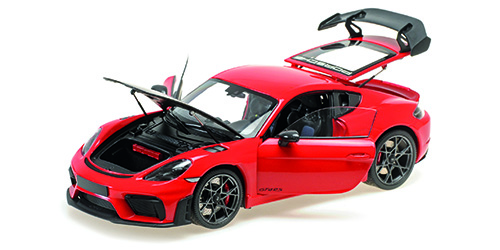 Porsche Cayman GT4 RS Weissach Package 2024 Rood - 1:18  Porsche Cayman GT4 RS Weissach Package 2024 Rood - 1:18
