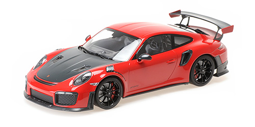 Porsche 911 (991.2) GT2 RS 2019 Rood met Zwarte wielen - 1:18