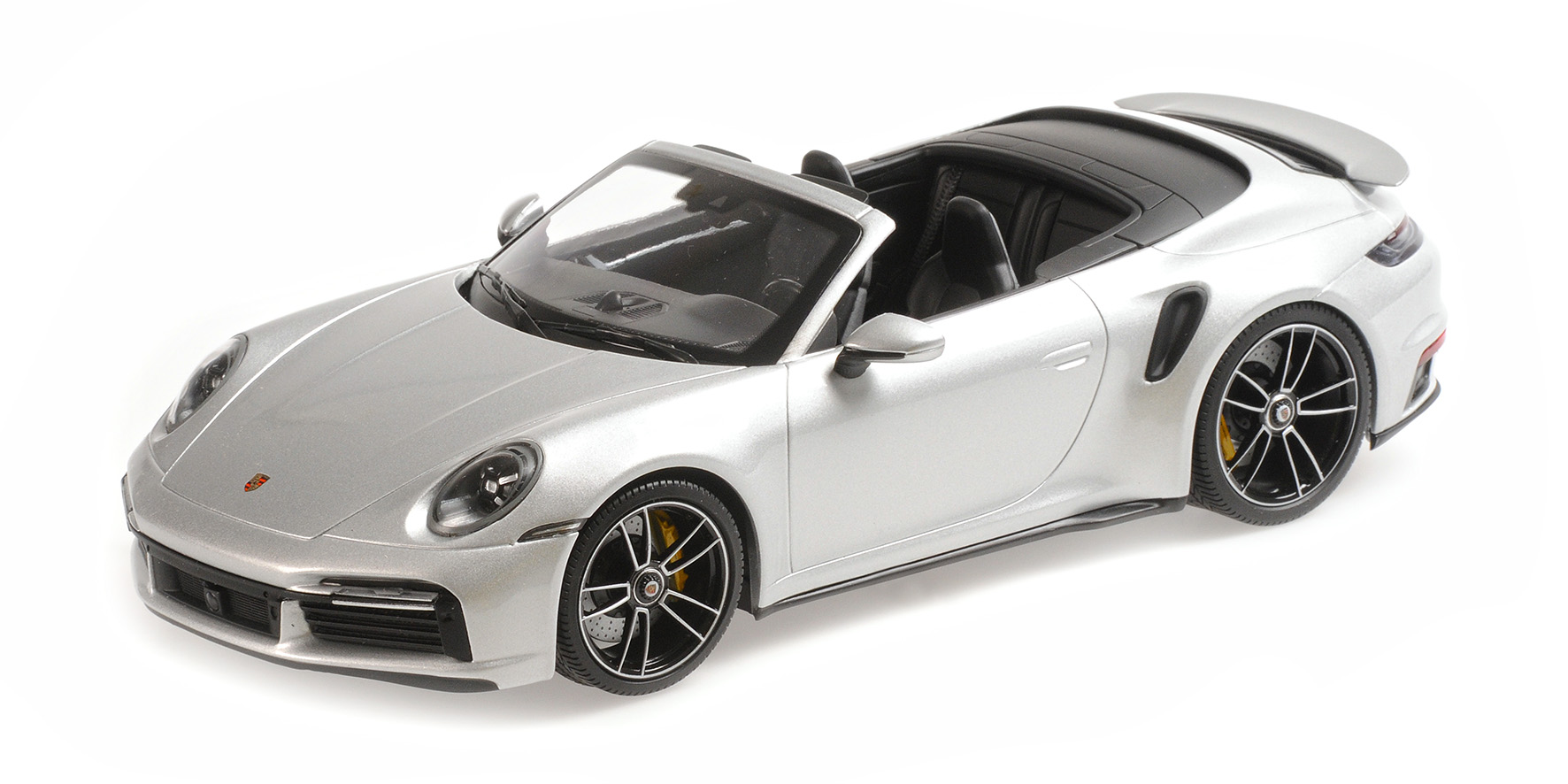 Porsche 911 (992) Turbo S Convertible 2020 Silver Metallic - 1:18