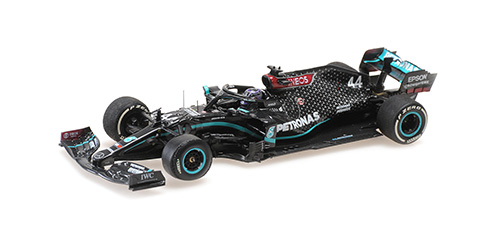 Mercedes-AMG W11 with flat tyre Winner British GP 2020 L. Hamilton - 1:43