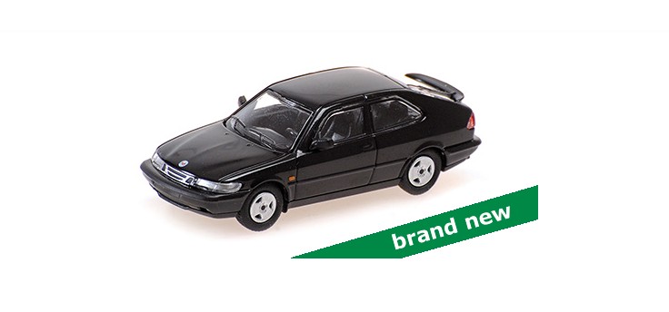 Saab 900 Coupe 1995 Zwart - 1:87 Saab 900 Coupe 1995 Zwart - 1:87