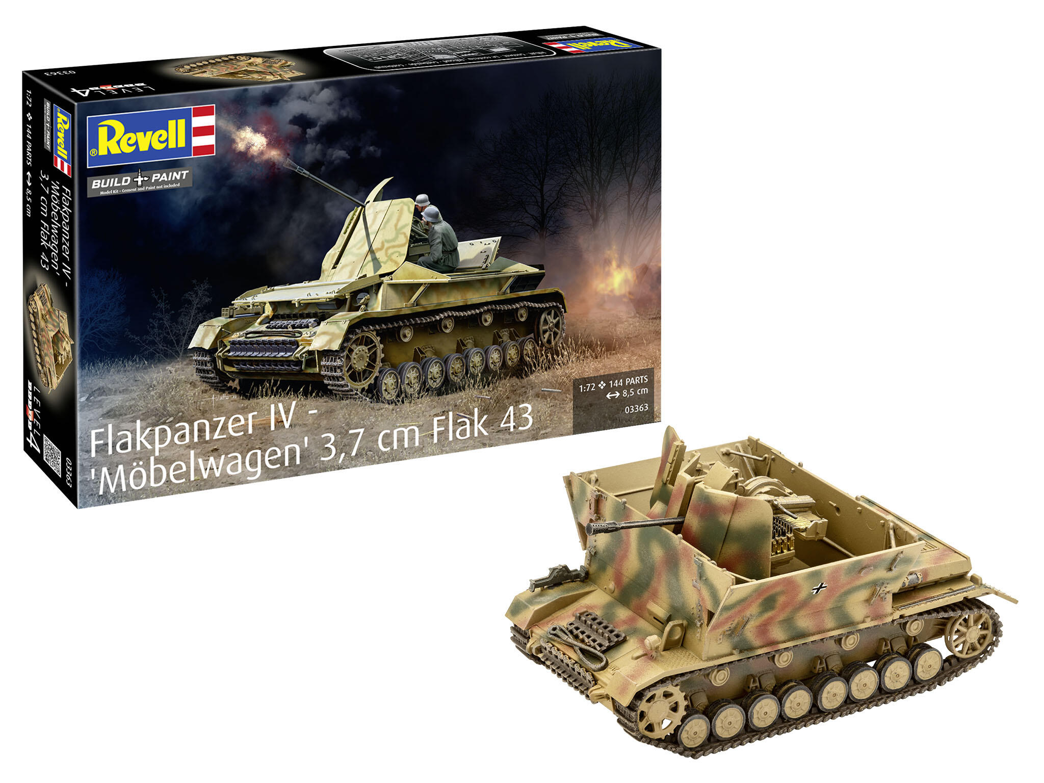 Flakpanzer IV Modelwagen 3,7cm Flak 43 - 1:72