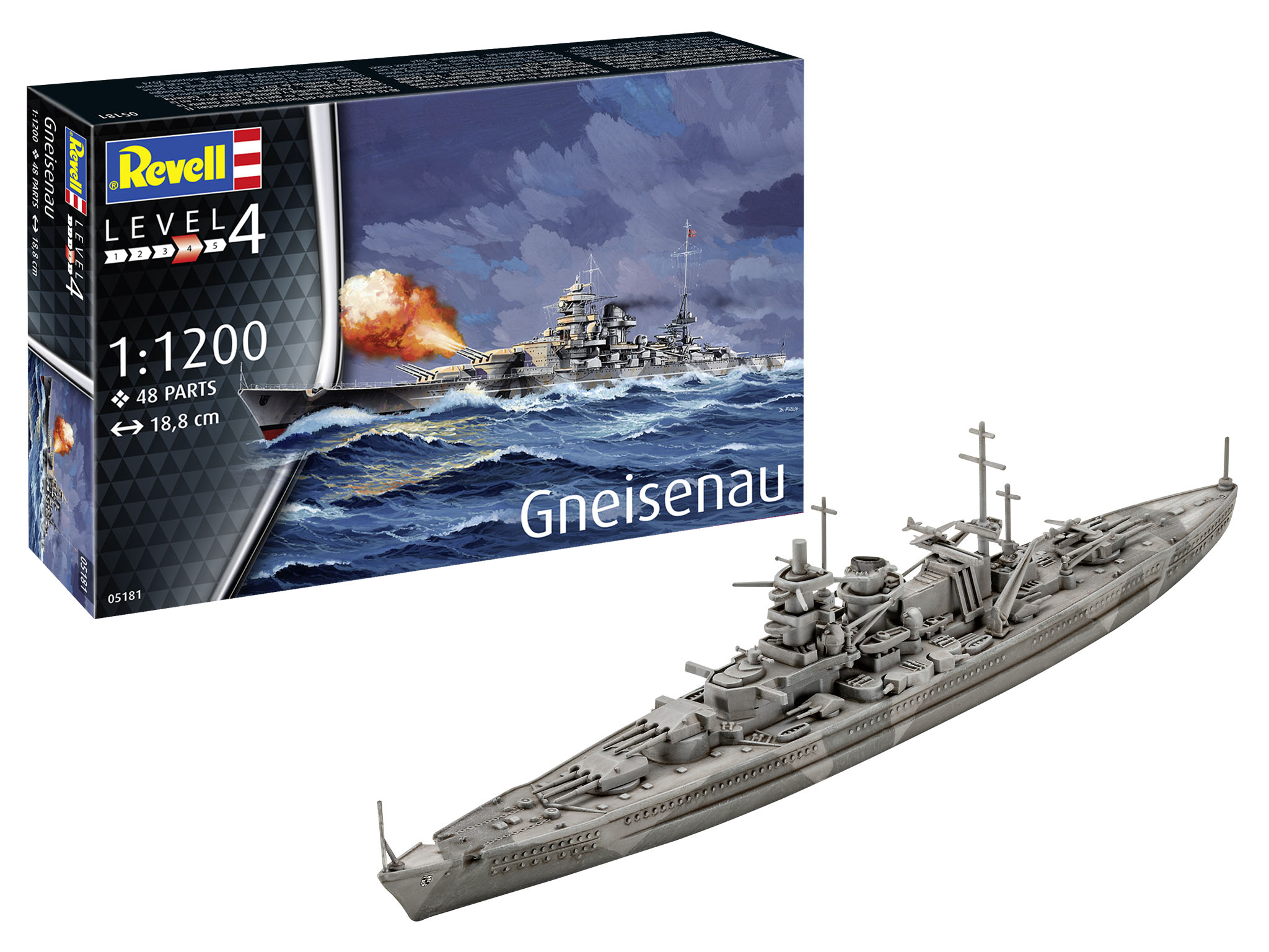 Battleship Gneisenau - 1:1200