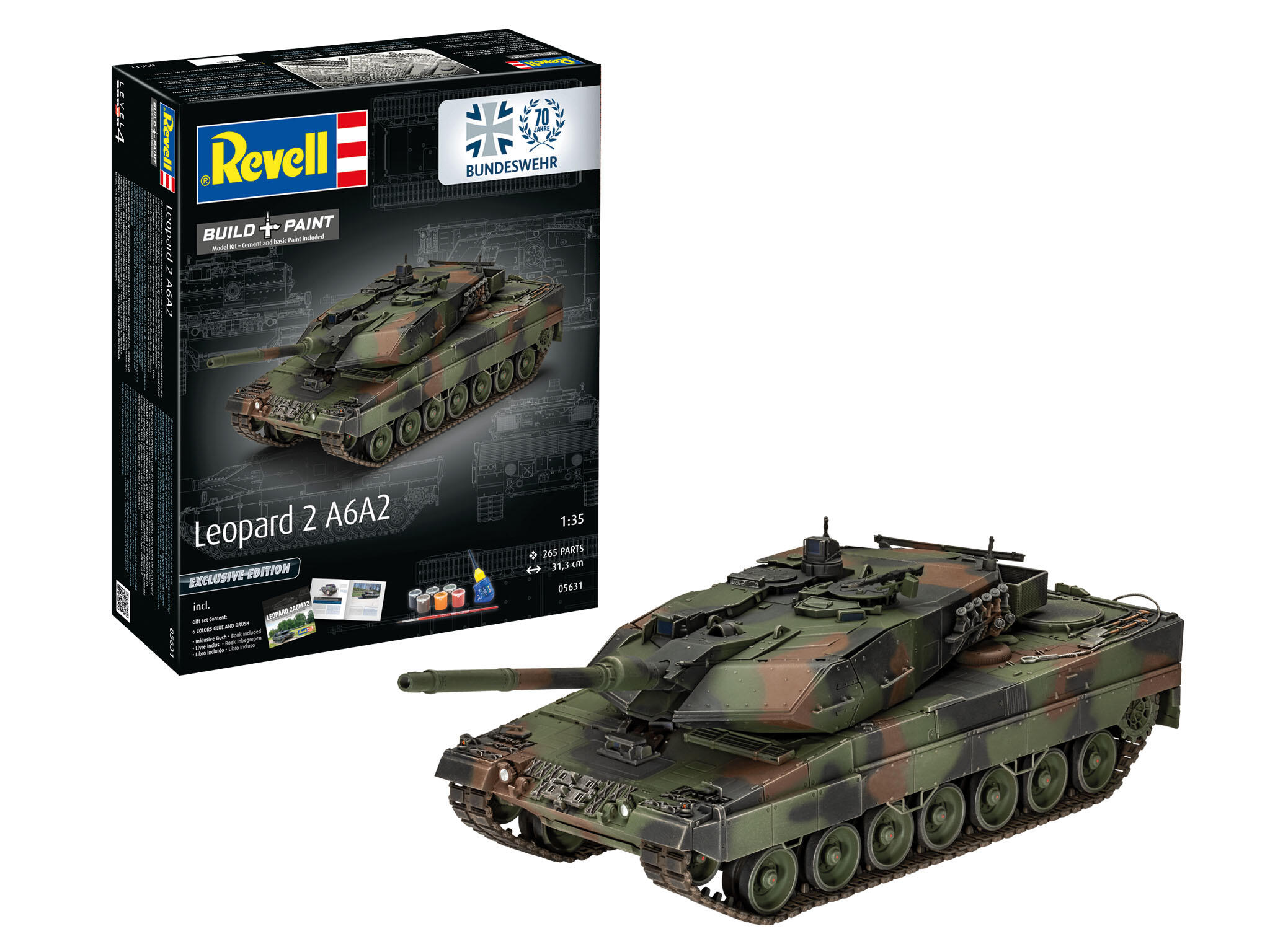 Geschenkset 70 Years Bundeswehr Leopard 2 A6A2 - 1:35  Geschenkset 70 Years Bundeswehr Leopard 2 A6A2 - 1:35