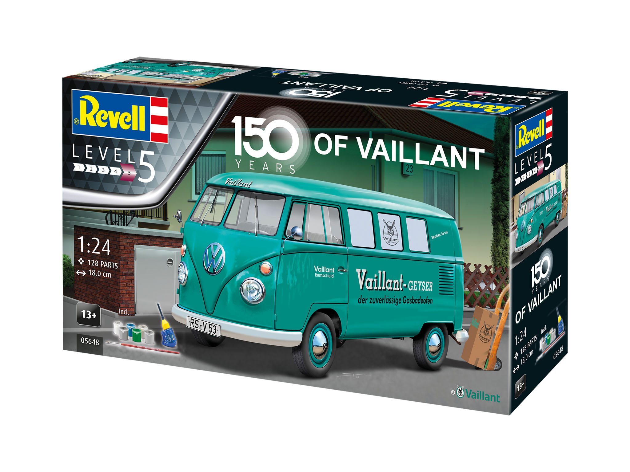 Gift Set 150 Years of Vaillant Volkswagen T1 Bus - 1:24