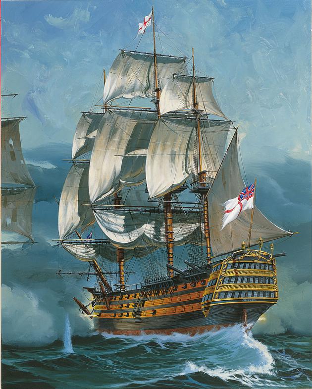 Geschenkset Admiral Nelson Flagship Battle of Trafalgar - 1:225