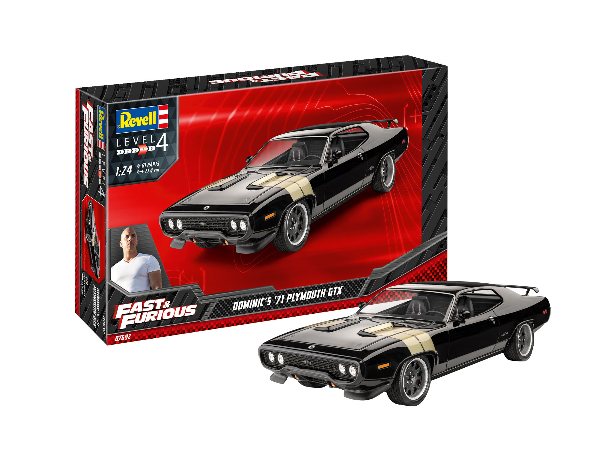 Modelset Fast and Furious: Dominics 1971 Plymouth GTX - 1:24