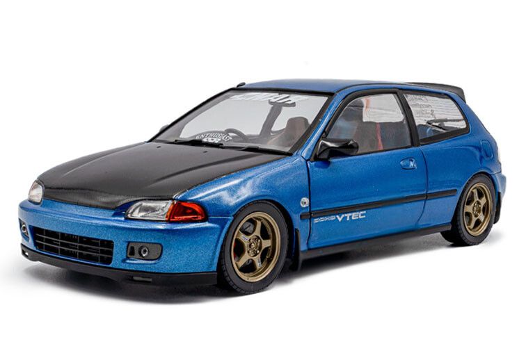 Honda Civic (EG6) Solido Works 1991 Cobalt Blue - 1:18  Honda Civic (EG6) Solido Works 1991 Cobalt Blue - 1:18