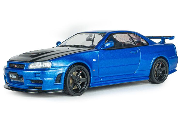 Nissan Skyline R34 GT-R Z Tune 1999 Bayside Blue - 1:43