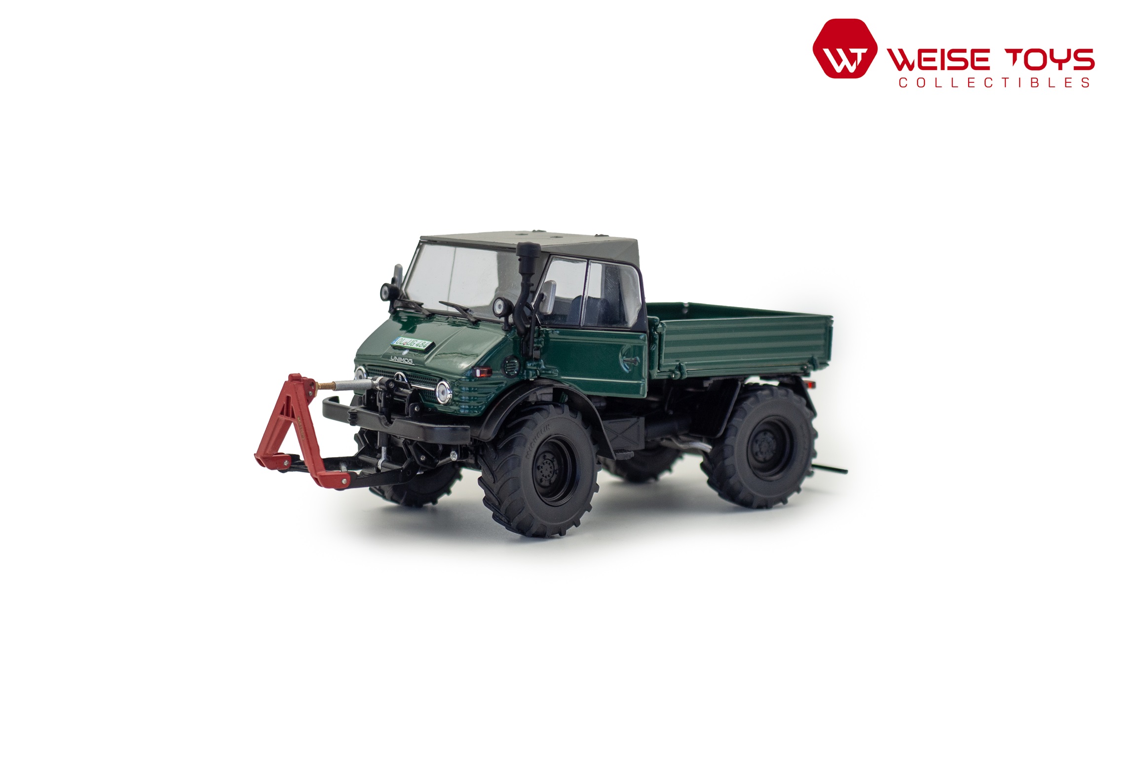 Unimog 406 met Soft-top Mosgroen